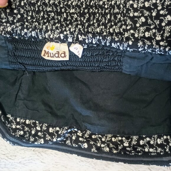 Mudd Women's Floral Flare Strapless Dress Size Small Black and White - Picture 3 of 5